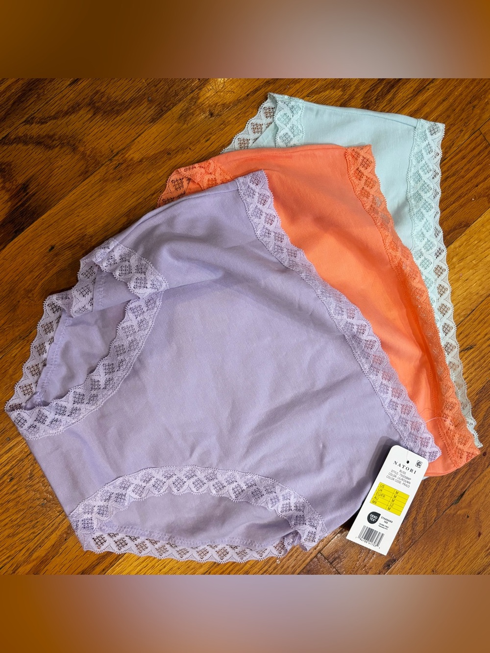 NATORI Bliss Full Brief 3-Pack (Lilac Dream/ Rosy Coral/Whipped Mint) NWT MED
